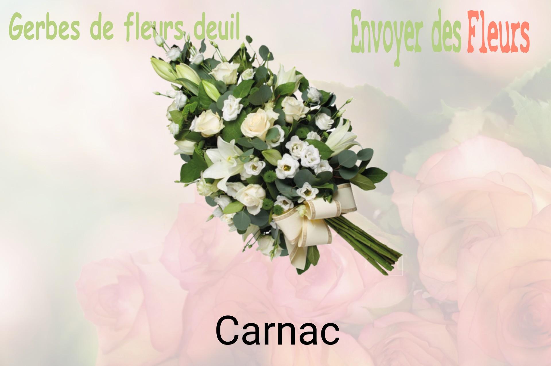 Gerbe de fleurs de deuil livrée à Carnac